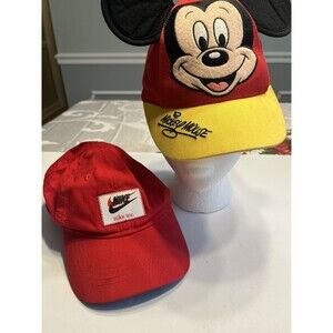 2 - Nike Red & Walt Disney World Mickey Mouse Toddler Hats